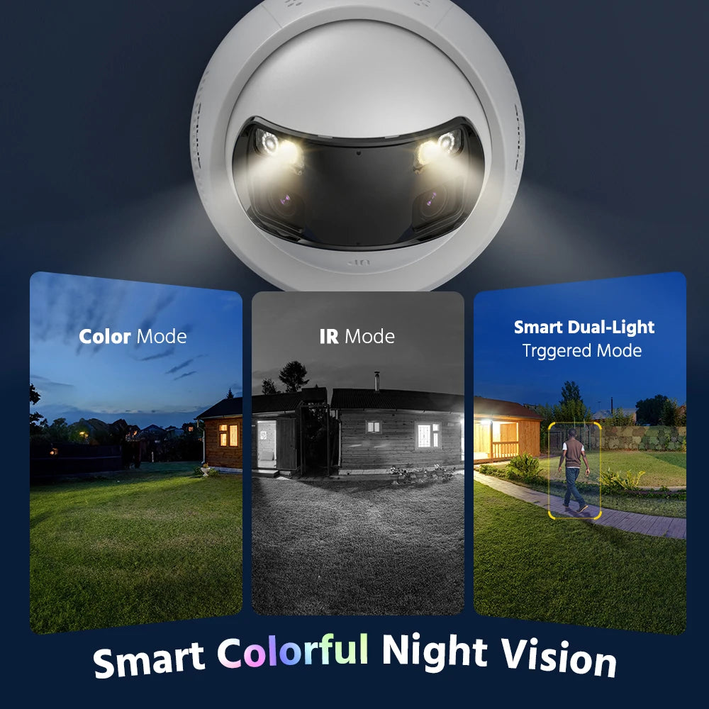 ANNKE Security Camera System 4K 8MP 180 Panoramic Dual Lens 8CH NVR PoE Camera Outdoor IR Night Vision 6MP CCTV Camera System